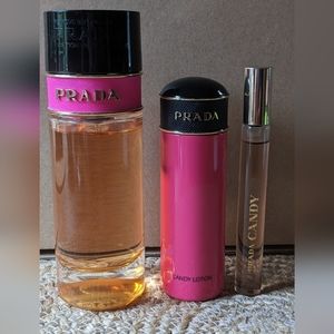 Prada Candy Eau de parfum set ~ 2.7oz + lotion + rollerball